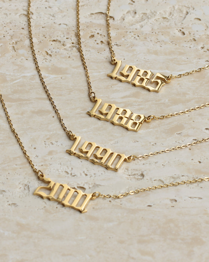 LAELAH BIRTH YEAR NECKLACE