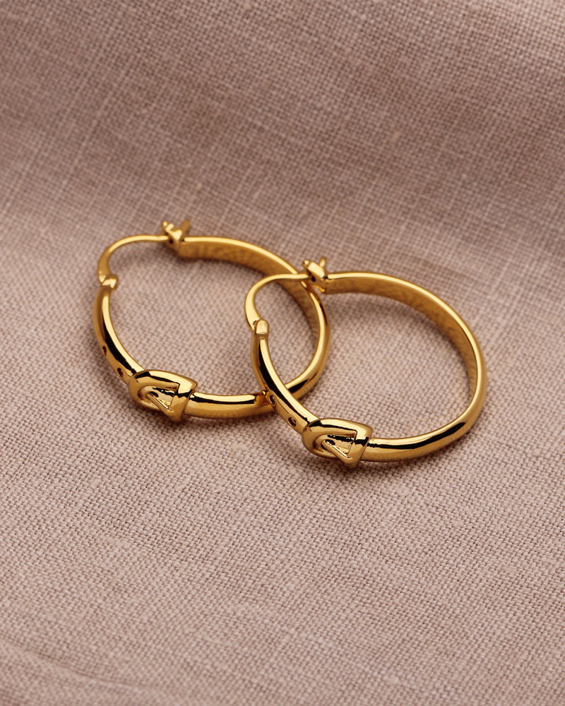 IVY BUCKLE HOOP EARRINGS