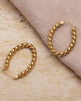 ALINA TWISTED OVAL HOOPS