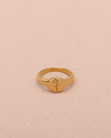 ROSIE FLOWER SIGNET RING