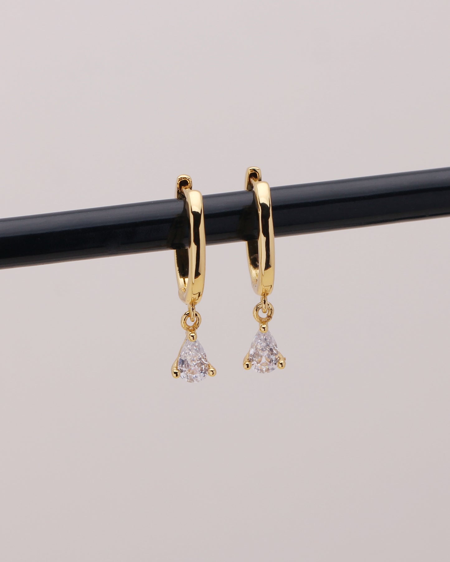 CICI CUBIC DANGLE HOOPS