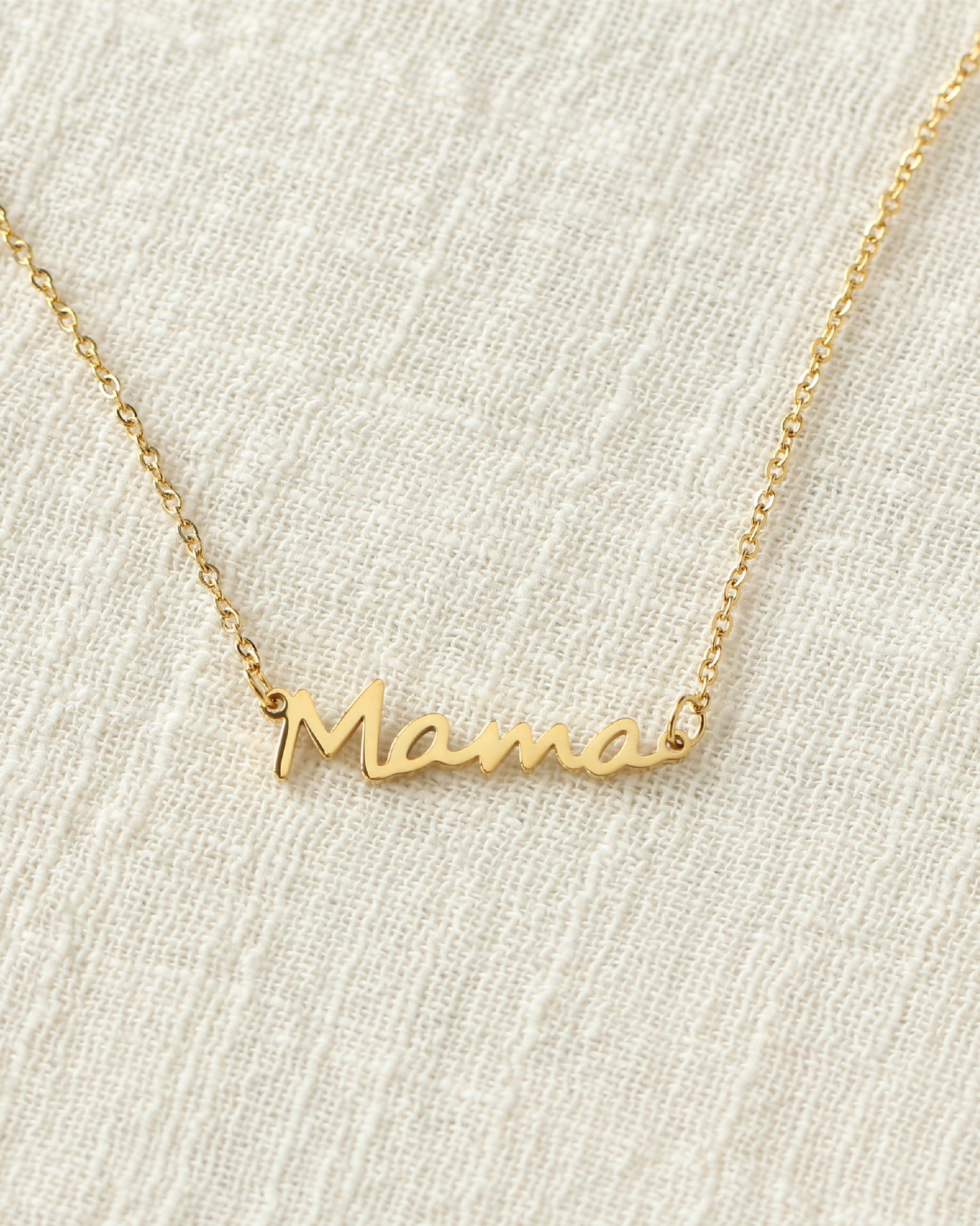 ROMIE MAMA SCRIPT NECKLACE