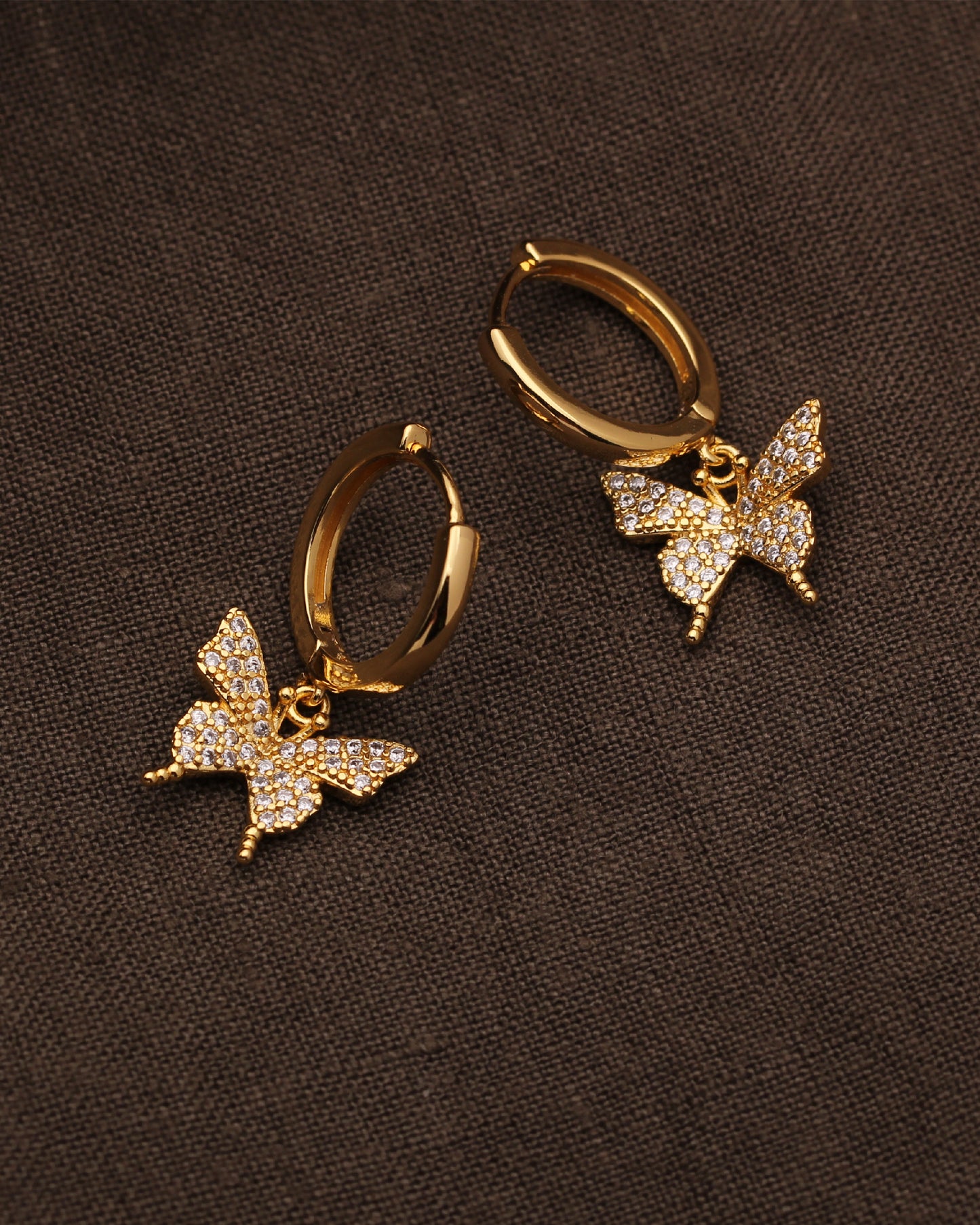 TILLIE BUTTERFLY HOOP EARRINGS