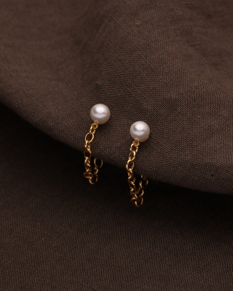 SURI PEARL CHAIN EARRINGS