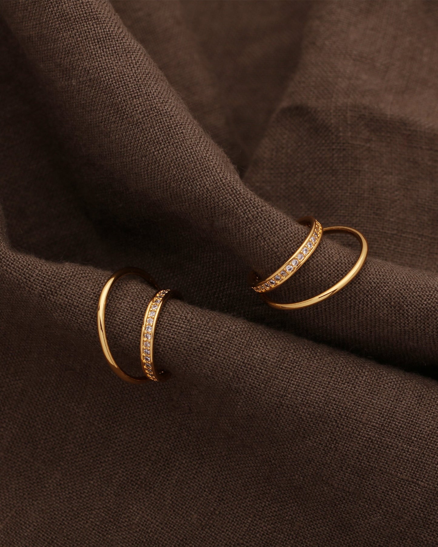 CINY CUBIC DOUBLE EAR CUFF