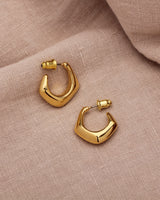 KAIA GEO HOOP EARRINGS