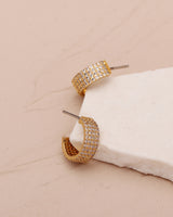 KIRA PAVE HOOP EARRINGS