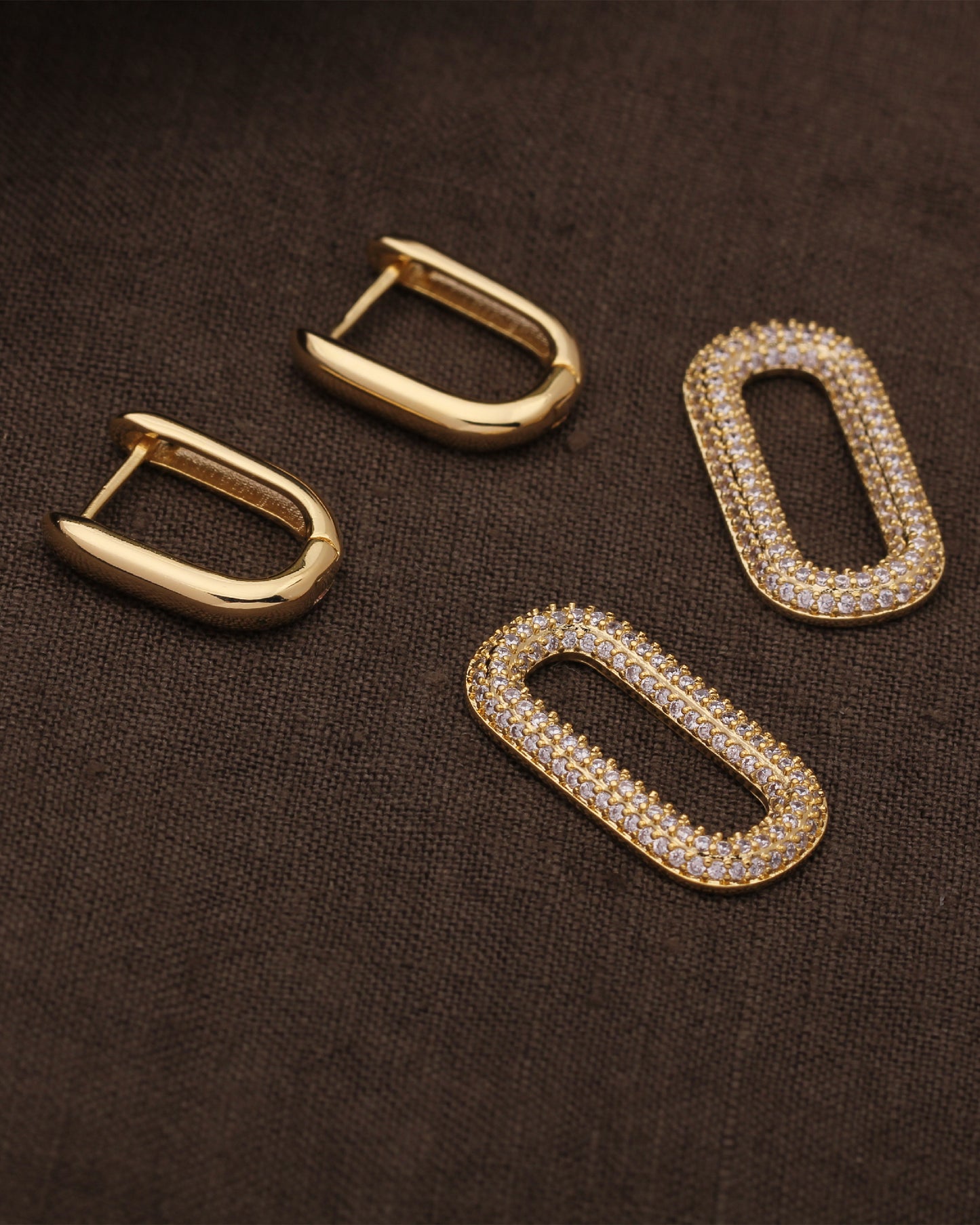 LENNON CZ DOUBLE RECTANGLE HOOPS