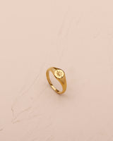 MELISA STARBURST SIGNET RING