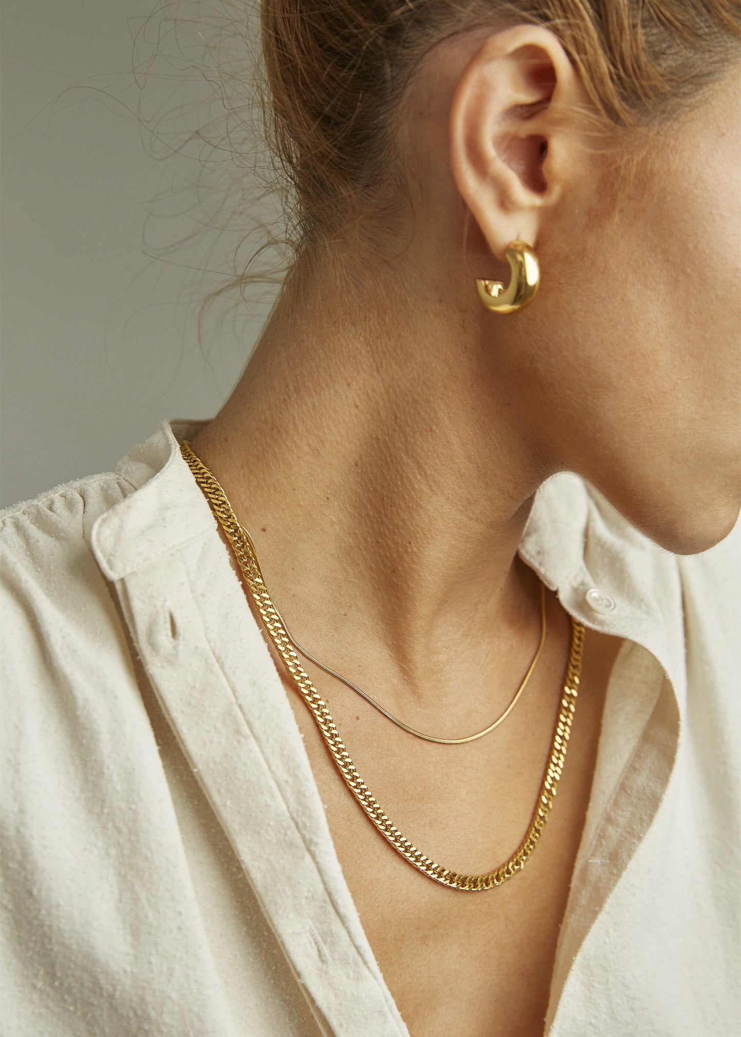 REILY FACETED CURB NECKLACE