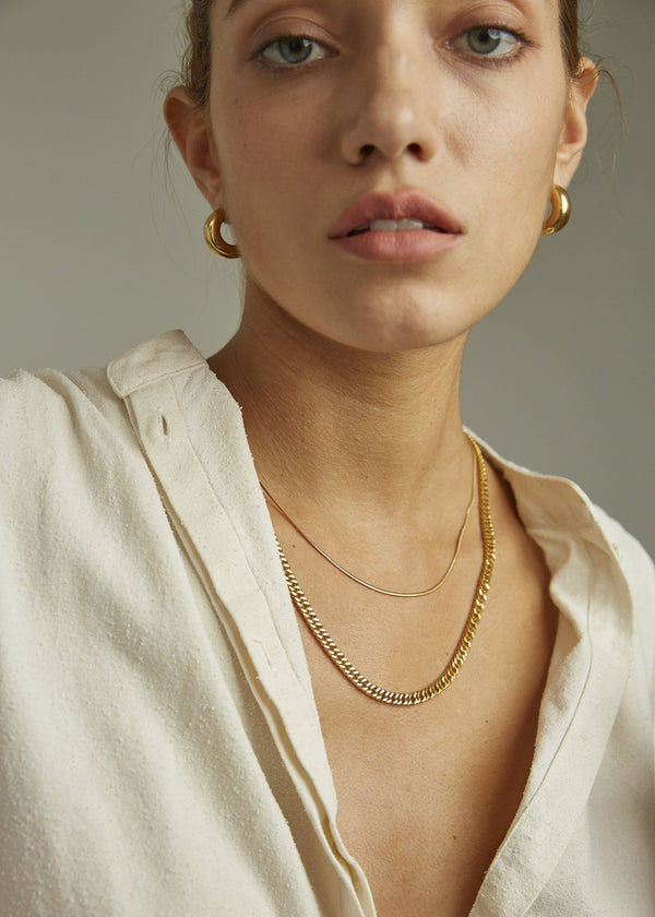 REILY FACETED CURB NECKLACE