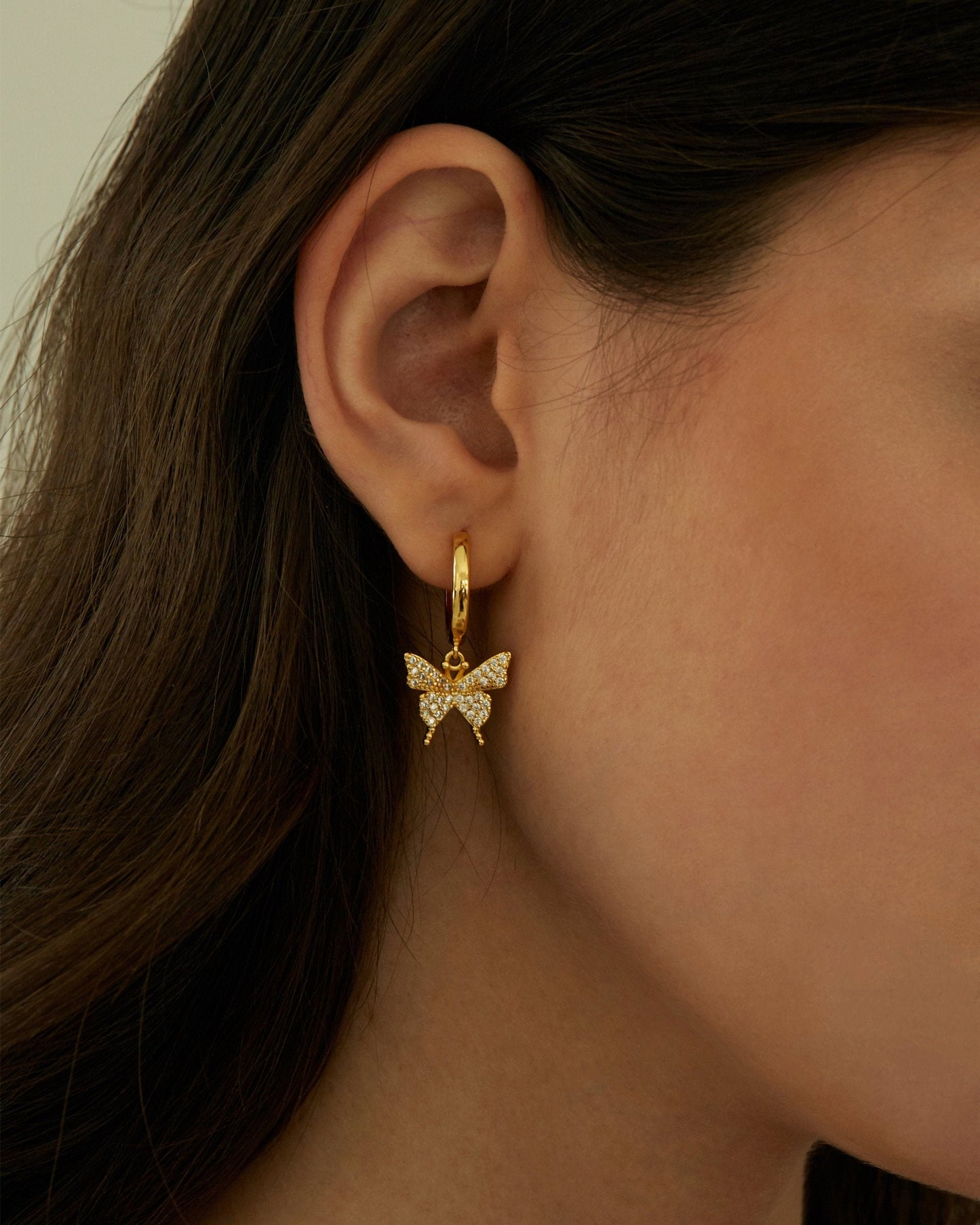 TILLIE BUTTERFLY HOOP EARRINGS