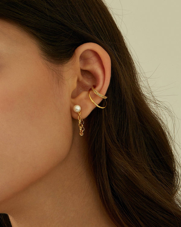 CINY CUBIC DOUBLE EAR CUFF