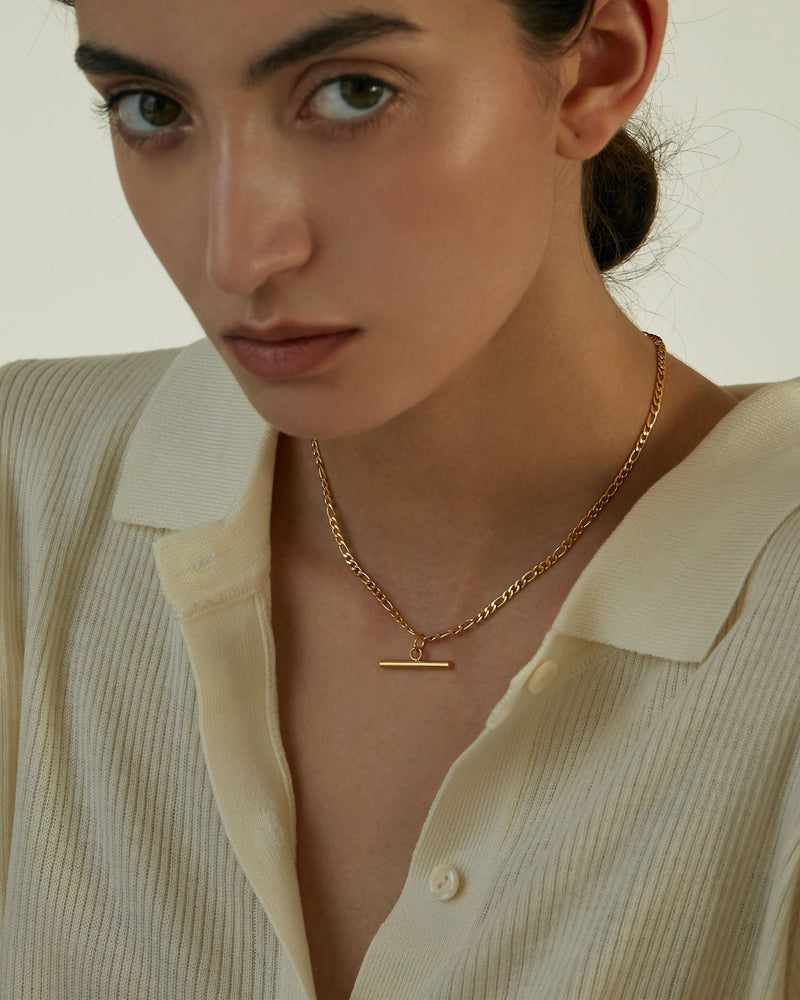 AILIN T BAR CHARM NECKLACE