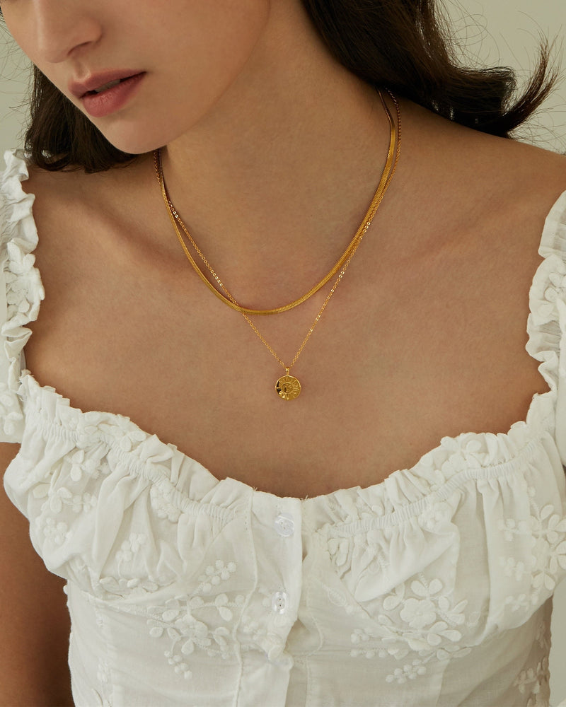 JULE SUN COIN NECKLACE