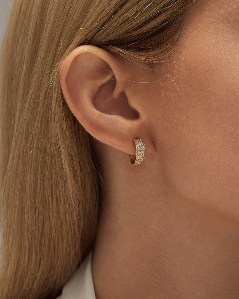 KIRA PAVE HOOP EARRINGS