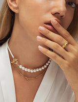 TOGGLE CLASP PEARL CHOKER