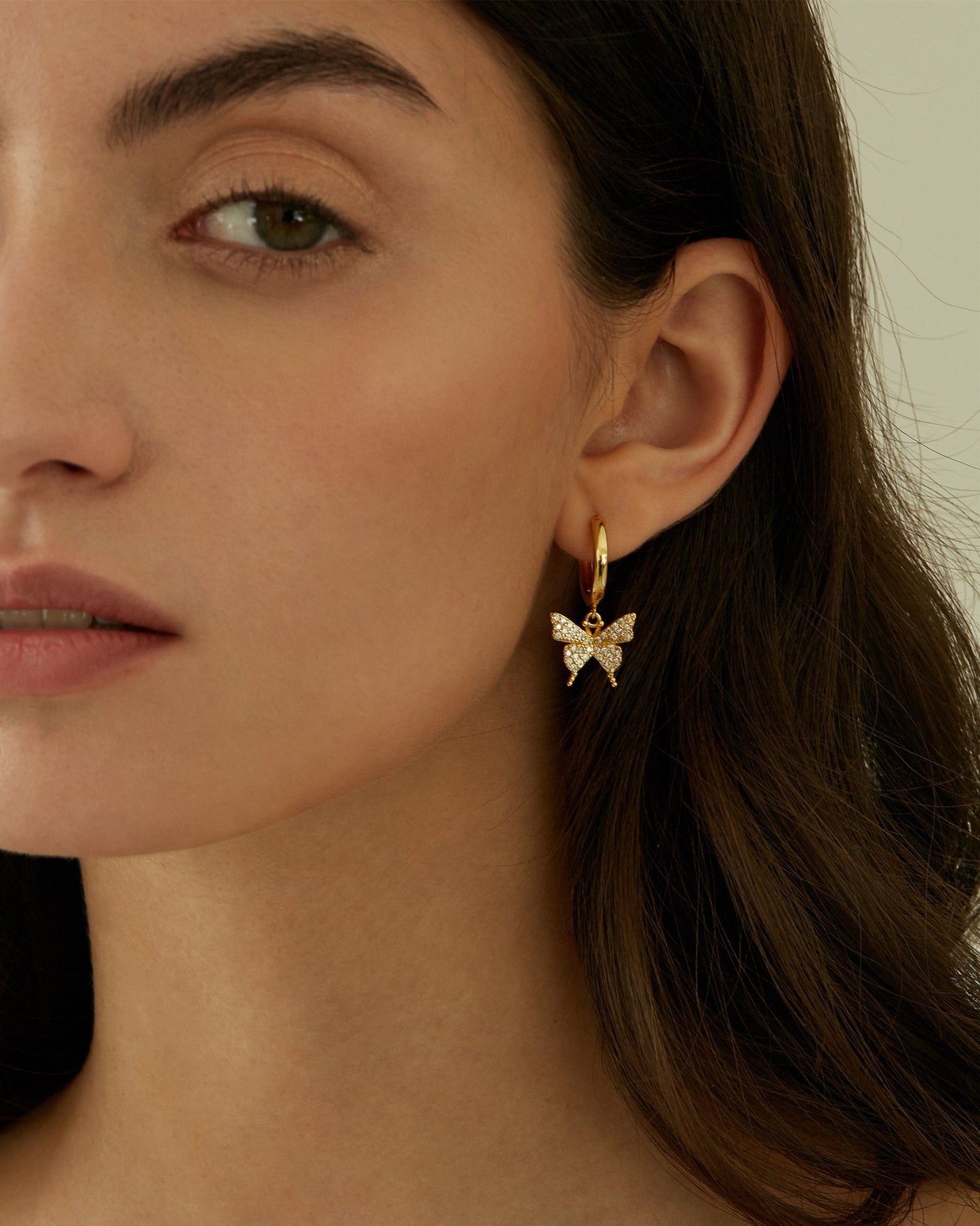 TILLIE BUTTERFLY HOOP EARRINGS