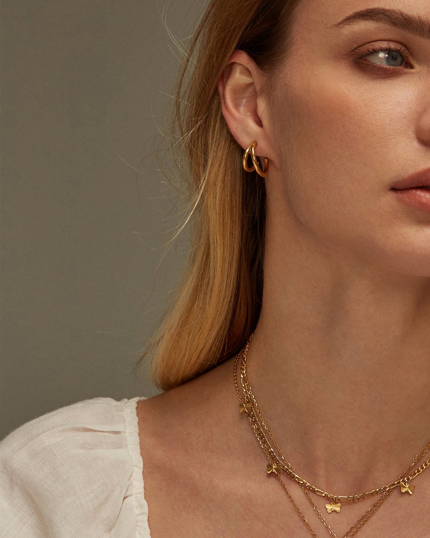 SYDNEY DOUBLE HUGGIE EARRINGS