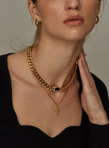 IANA BLACK ONYX CHARM NECKLACE