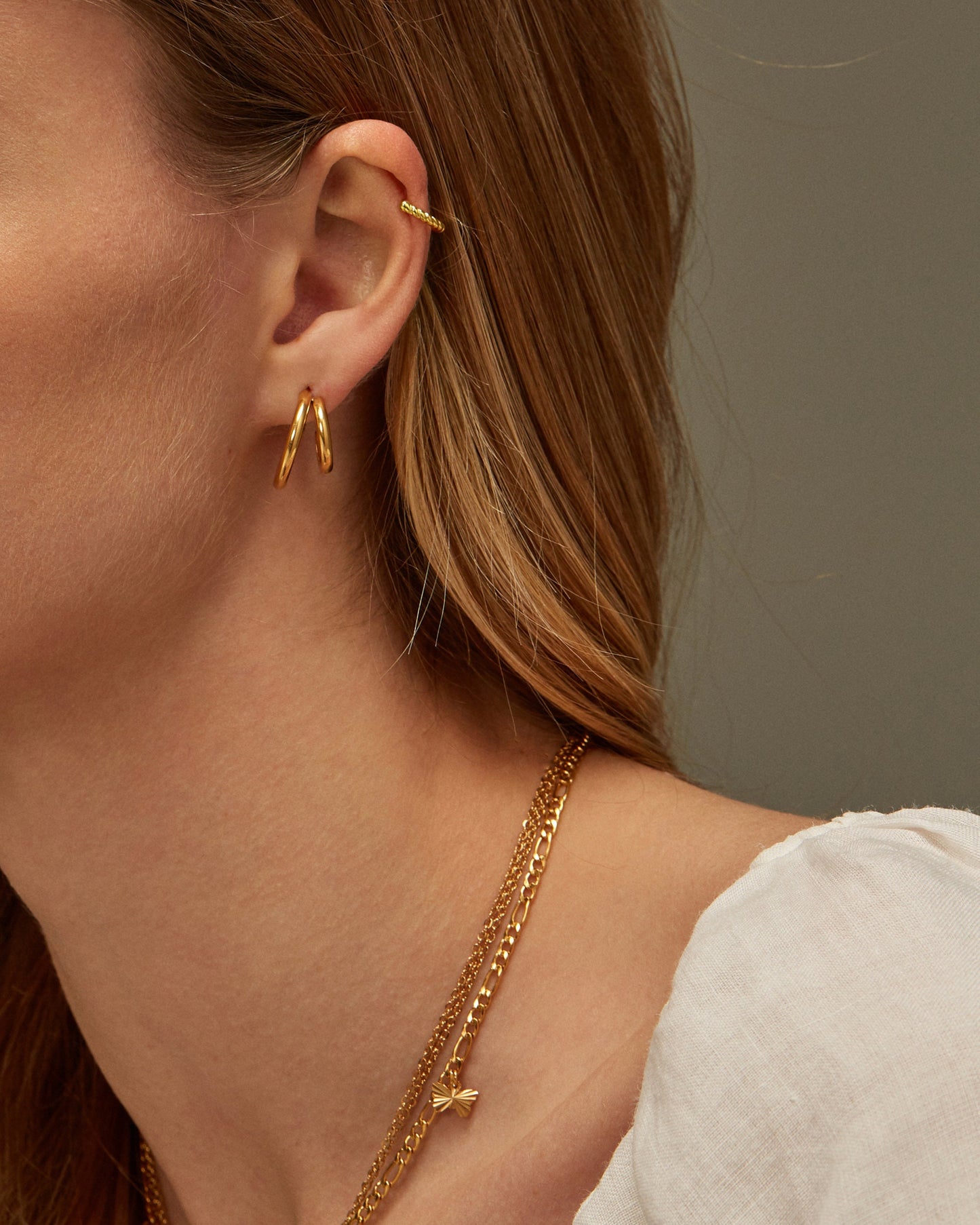 SYDNEY DOUBLE HUGGIE EARRINGS