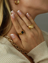 ROXANNE RIBBED DOME RING