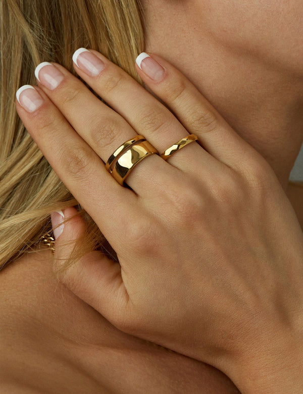LILLA FACETED BAND RING