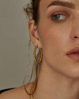 ALINA TWISTED OVAL HOOPS