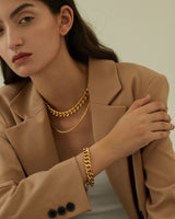 KAHLEA CURB CHAIN NECKLACE & BRACELET