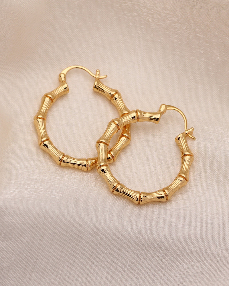 MALA BAMBOO HOOP EARRINGS